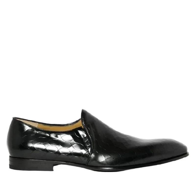 Loafers with refined finish-Cesare Paciotti Luxury Italian Magic Baby Black Leather Loafers (CPM2321)