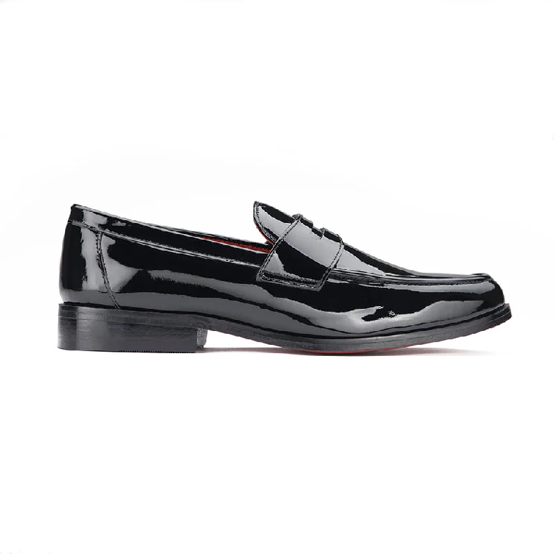 Sleek loafers for business meetings-Benson Penny Loafer Dress Shoe - Black