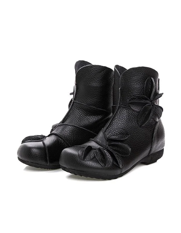 Boots with cushioned breeze-Ethnic Style Non-slip Handmade Leather Retro Boots