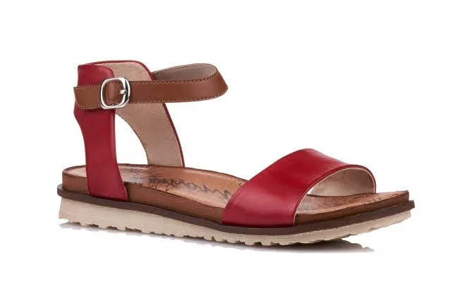 trendy sandals for events-Remonte R2752-33  Ankle Strap Sandal in Red