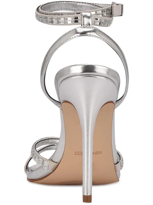 sleek nude high heels-Mona  Womens Rhinestone Dressy Heels