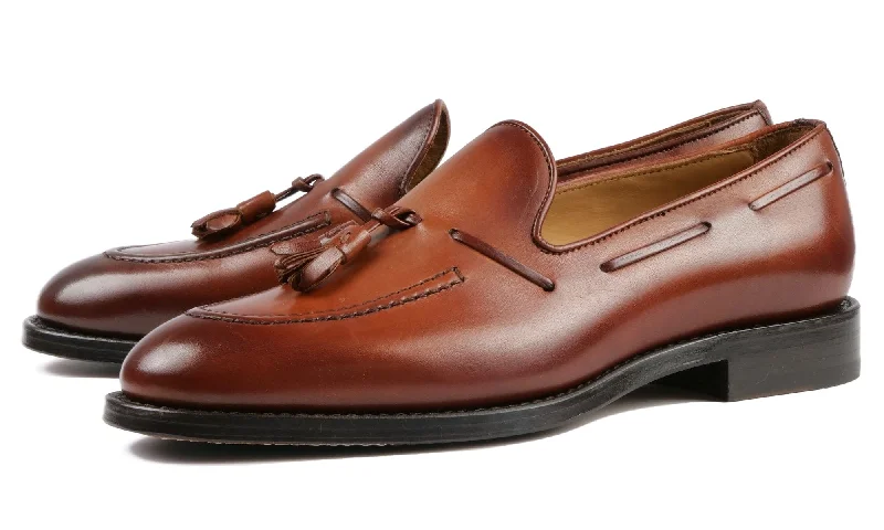 Loafers for small feet-Henley Tassel Loafer Chestnut