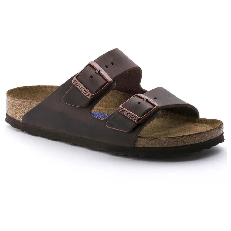 chic sandals for families-Birkenstock Arizona NU Oiled SFB Habana N 452763