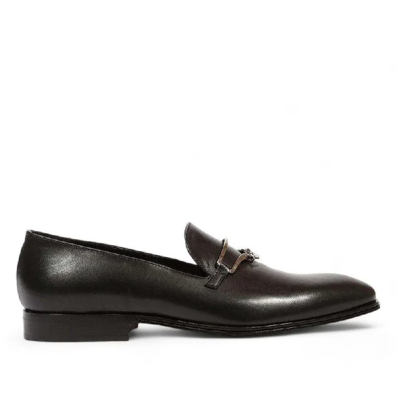 Loafers for humid climates-Cesare Paciotti Luxury Italian Men's Baby Lux Black Loafers (CPM5333)