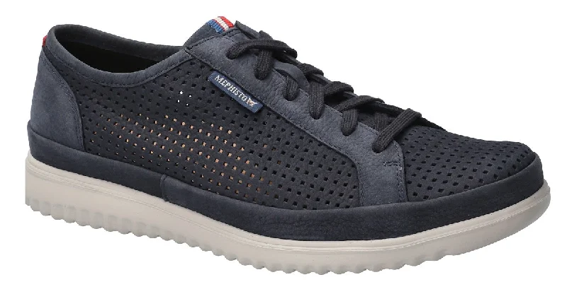 Athletic shoes with trendy design -Mephisto Tom Perf Navy Nubuck