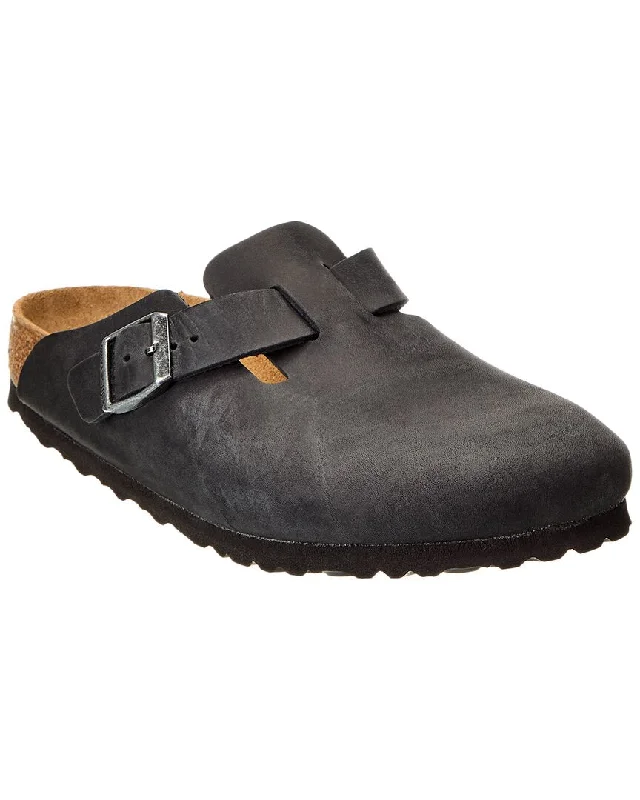 penguin cozy slippers-Birkenstock Boston BS Narrow Leather Clog