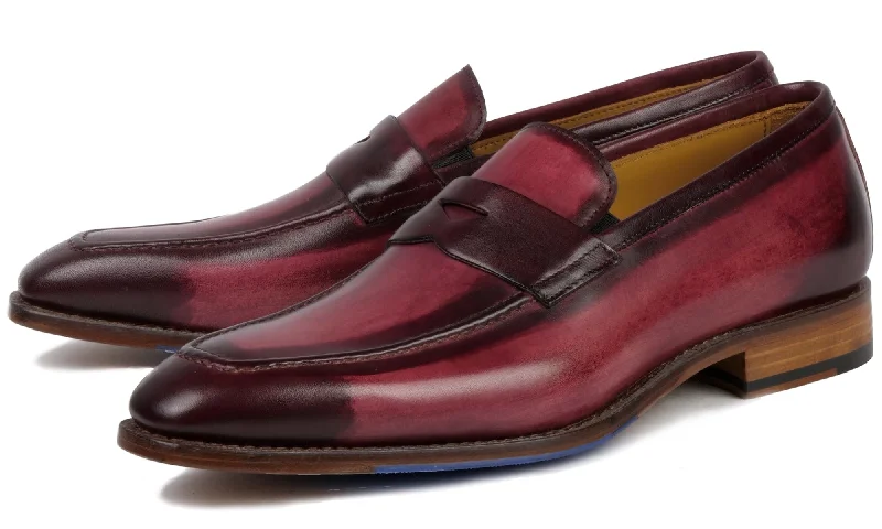 Fashionable loafers for fall-Hampton Penny Loafer Oxblood