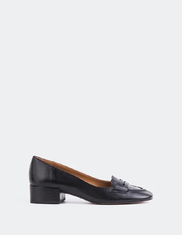 Loafers for wet vibes-Catrine Black Leather