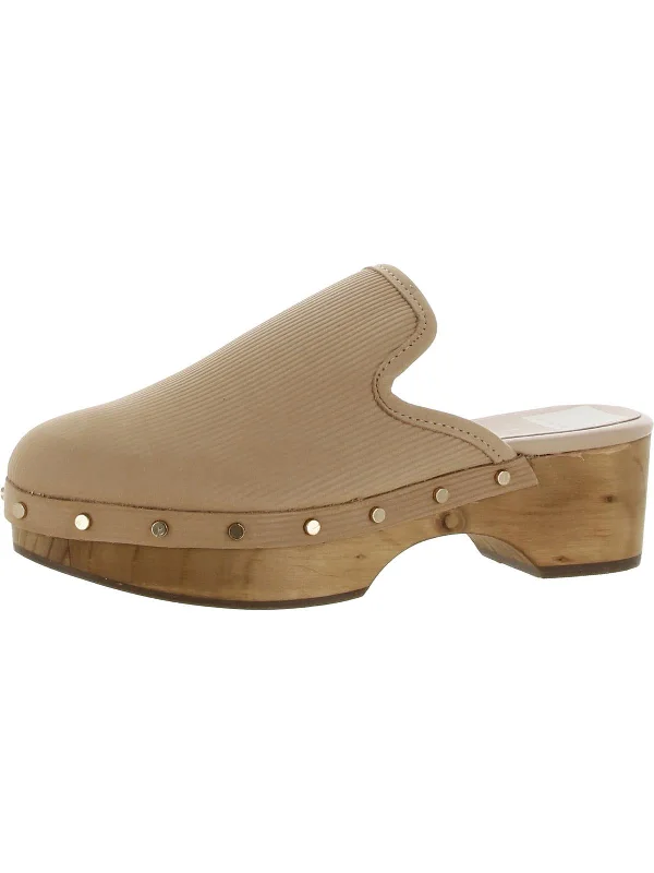 chic women’s slippers-Closen Womens Nubuck Studded Clogs