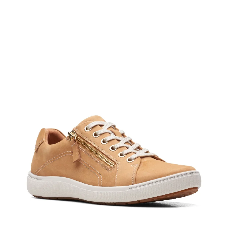 Athletic shoes with stylish design -Clarks Nalle Lace Camel 71018