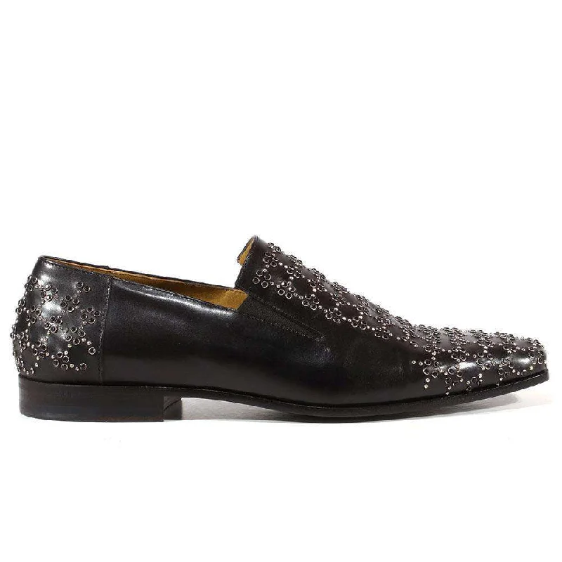 Loafers with striking colors-Cesare Paciotti Luxury Italian Men's Designer Shoes Baby Lux Black Leather Loafers (CPM3118)