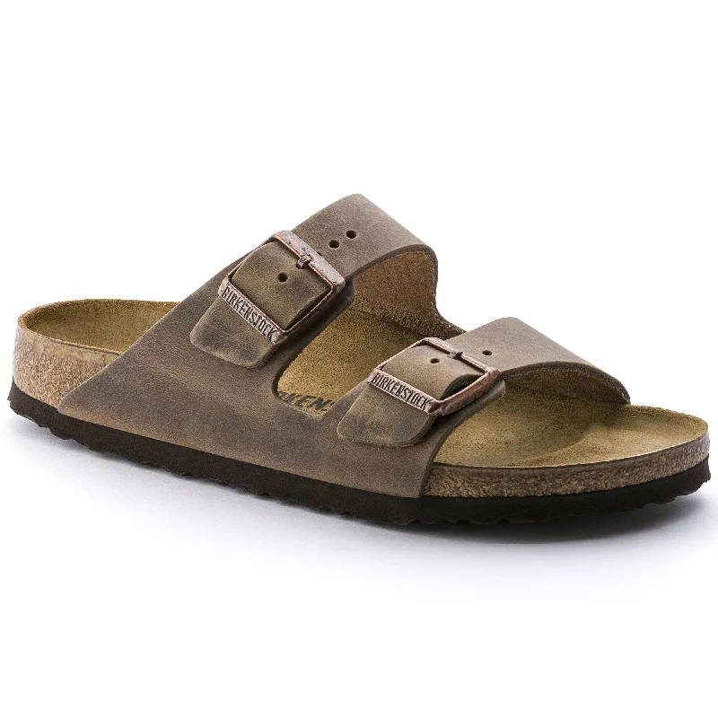 sandals for weekend wear-Birkenstock Arizona NU Oiled Tabacco Brown R 352201