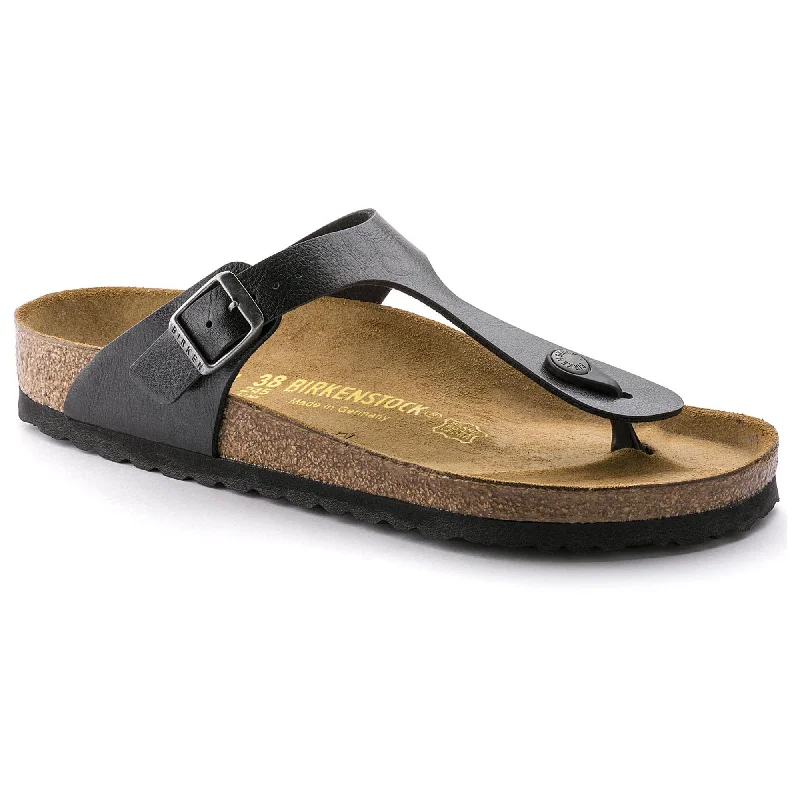 sandals with luxury soles-Birkenstock Gizeh Birko-Flor GRACEFUL LICORICE 541951