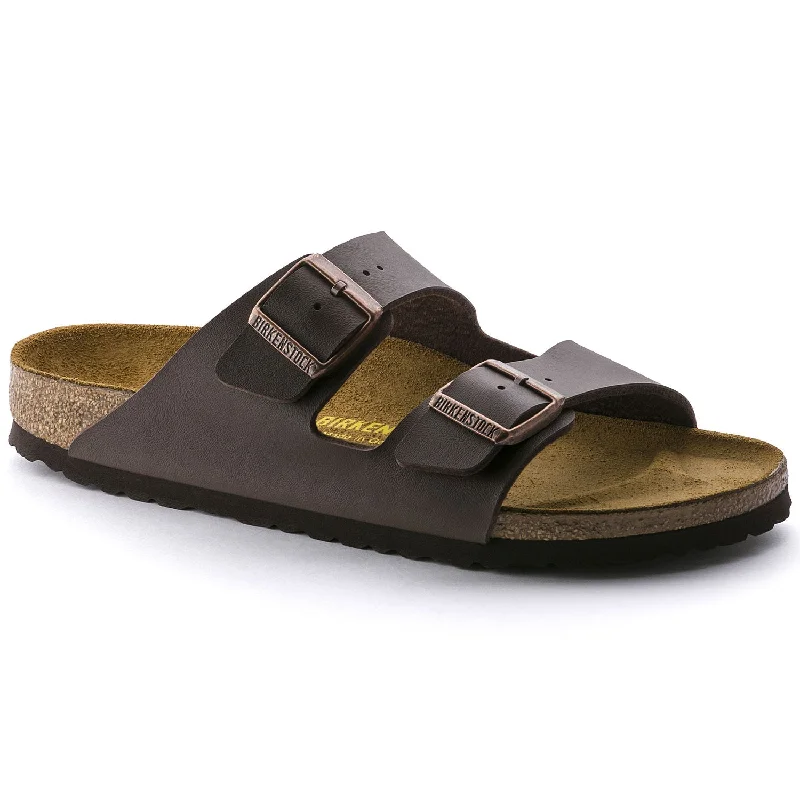 sandals with vibrant soles-Birkenstock Arizona Leather Brown 051101