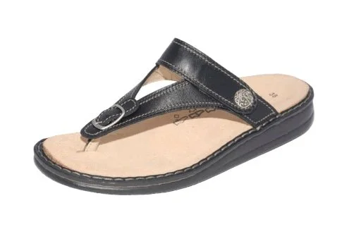 sandals with velcro straps-Alexandria-S Arabesque Schwarz