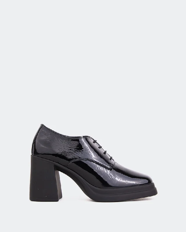 Loafers for long charm-Lombardia Black Naplack