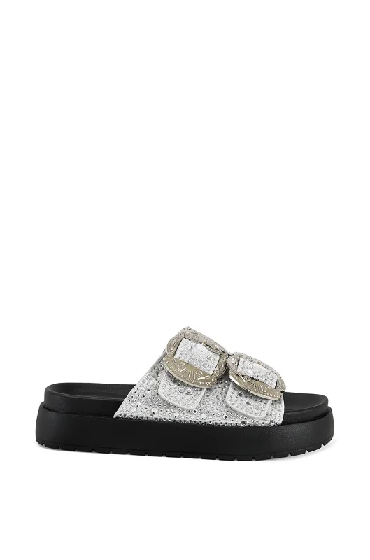 affordable sandals downtown-LYNEL-WHITE WESTERN FLATFORM SANDAL