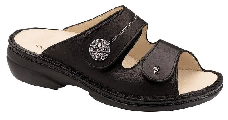 luxury sandals near airport-Finn Comfort Sansibar Black Leather