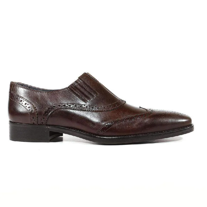 Loafers with bold stitching-Duca Designer Shoes Men's Designer Shoes Crust T Moro Italian Leather Loafers (DS2104)