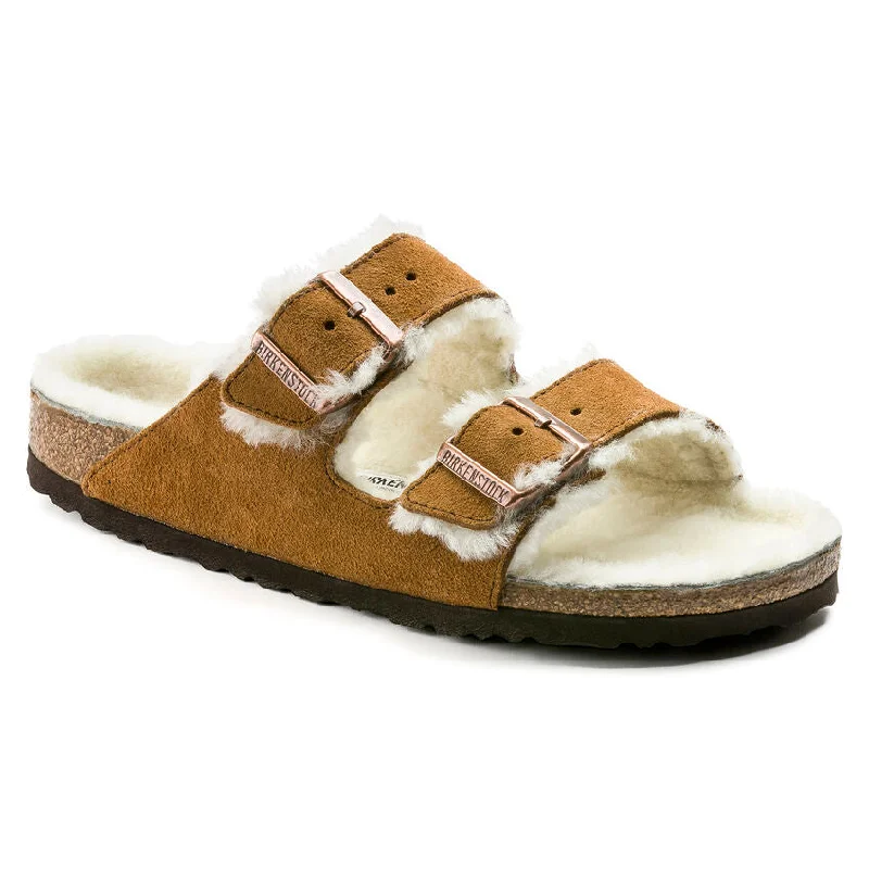 sandals with sleek design-Birkenstock Arizona Shearling 1001128