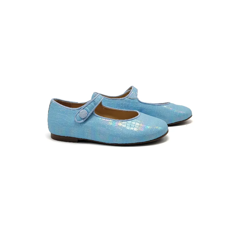 Mary Jane shoe for trendy upperBrunellis Blue Iridescent Mary Jane S-21