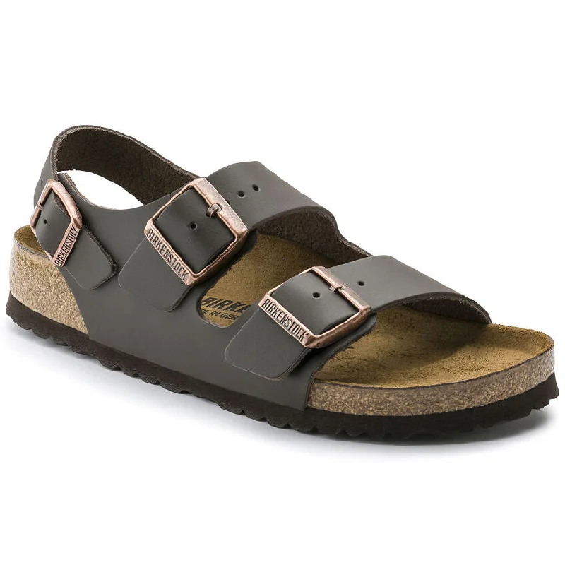 sandals for monthly wear-Birkenstock Milano-DK Brown Leather 34101