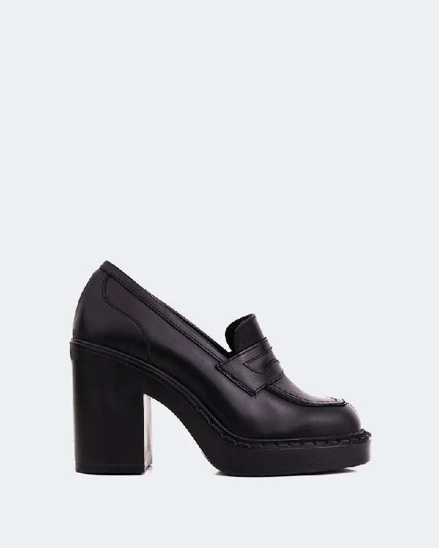 Loafers for work charm-Allington Black Leather