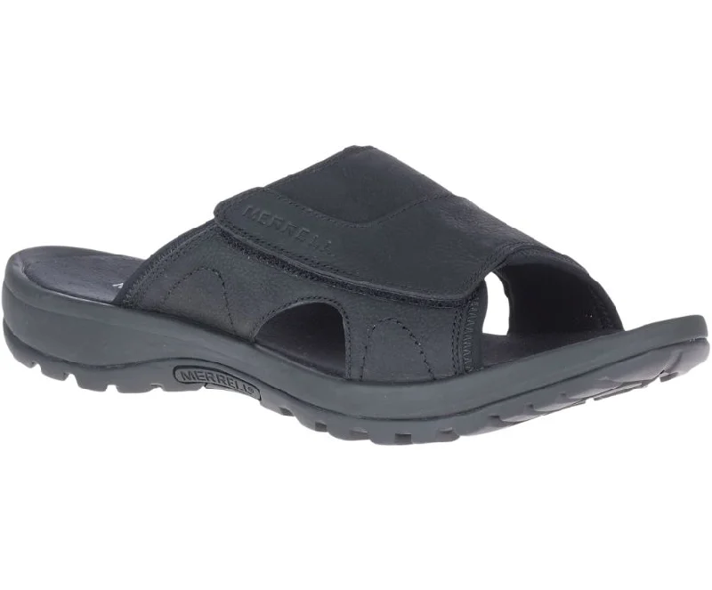 sandals with luxury soles-Merrell Sandspur Slide  J598607/J598609  Mens, Black and Brown