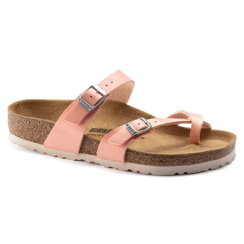 affordable sandals for summer-Mayari Birko-Flor Coral Peach