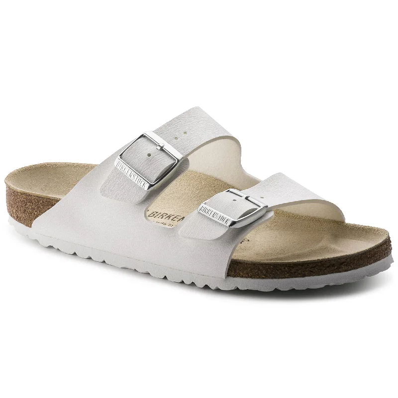 best sandals for support-Birkenstock Arizona BF White