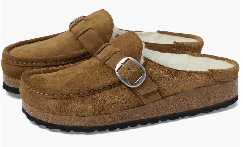 hardy men’s slippers-Buckely Shearling Narrow In Tea