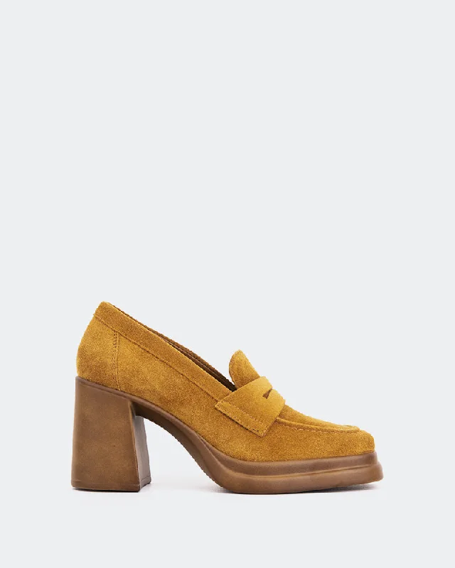 Loafers for spring soles-Mantova Cognac Suede