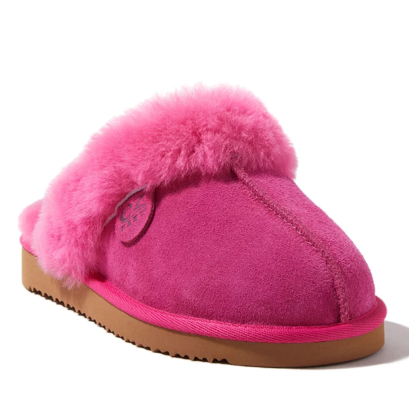 support foam slippers-EZ Feet Women’s Genuine Shearling Scuff Slipper