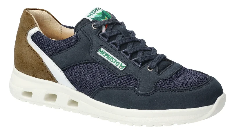 Athletic shoes for sports ease -Mephisto Jansen Air Jeans Blue Nubuck