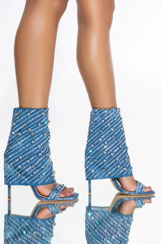 sandals for long walks-STEFANI-DENIM STILETTO SANDAL