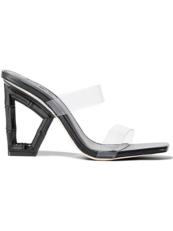 matte black high heels-Valerie Womens Dressy Open Toe Heels