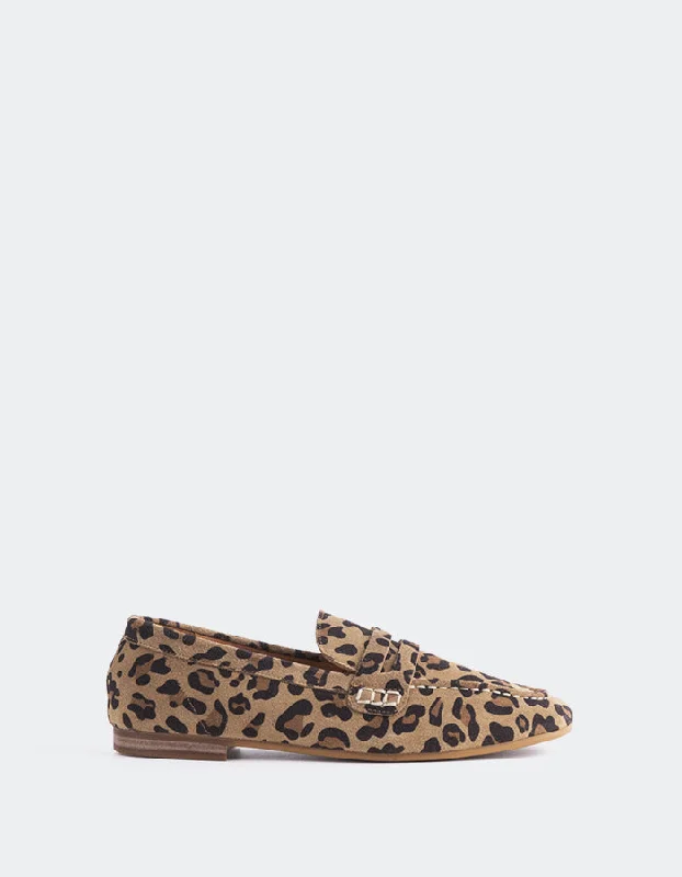 Loafers with plush vibes-Prism Leopard Leather