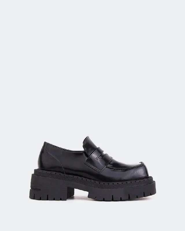 Loafers for warm charm-Zolian Black Leather