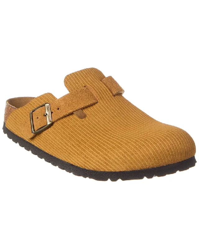 pig cute slippers-Birkenstock Boston Narrow Suede Clog