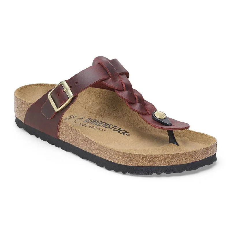 sandals for weekend trips-Birkenstock Gizeh Braided Zinfandel R 1027923