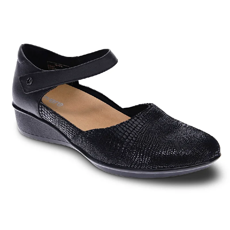 Mary Jane shoe for smart styleRevere Osaka Black Lizard Mary Jane Shoe (Women's)