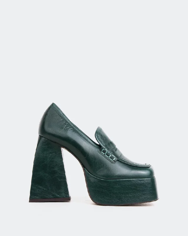 Loafers with elegant charm-Echo Green Leather