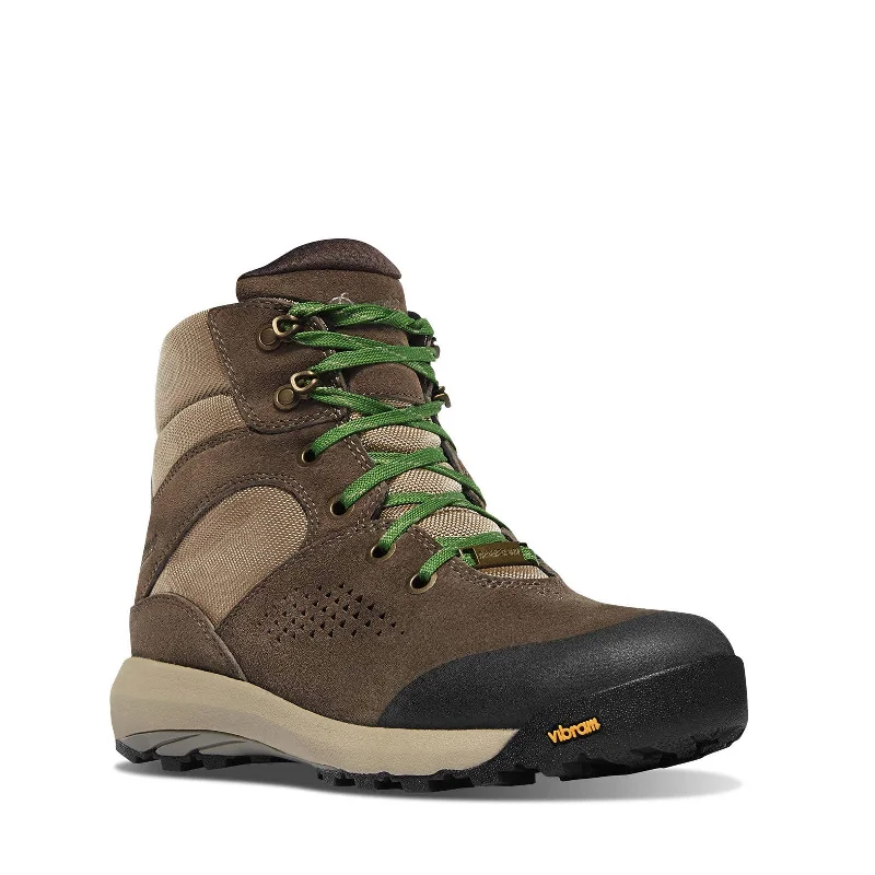 Boots with tough twist-Women's Shoes Danner INQUIRE MID 5" Waterproof Hiking Boots 64532 BROWN / CACTUS