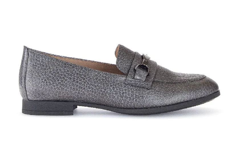 Loafers with firm charm-Borok Silver Loafer