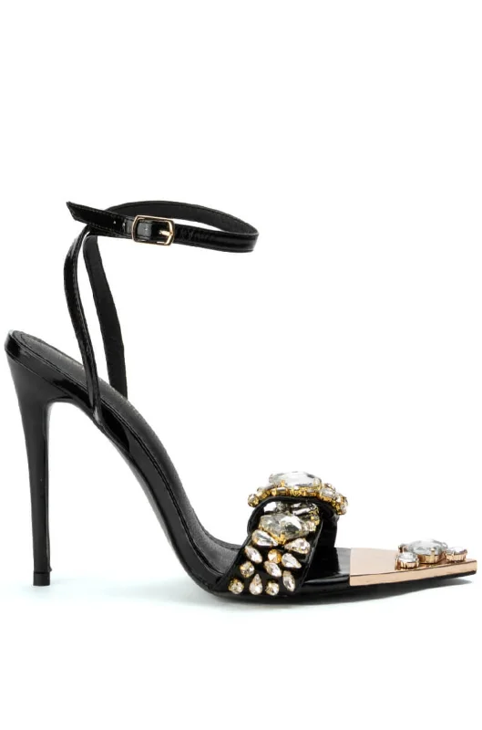 chic sandals for beach-TILLY-BLACK STILETTO SANDAL