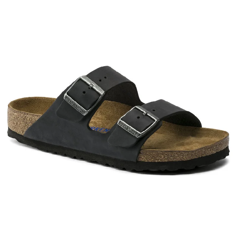 sandals with vintage charm-Birkenstock Arizona Black Oiled Leather SFB N 0752483