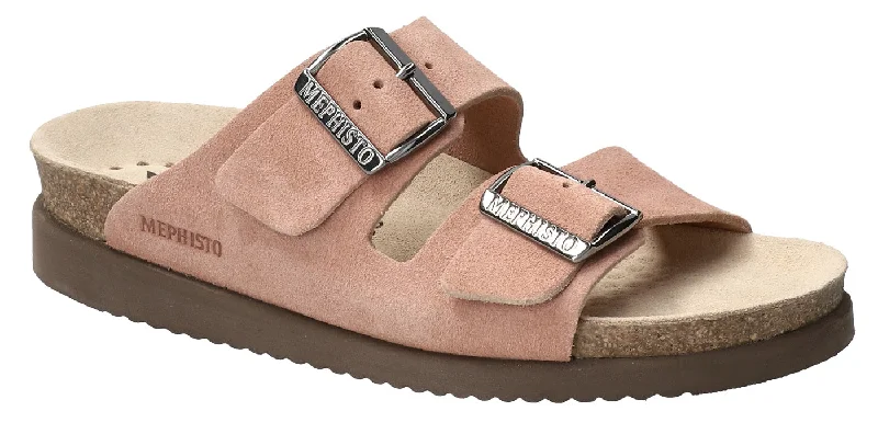 chic sandals for families-Mephisto Hester Old Pink Suede