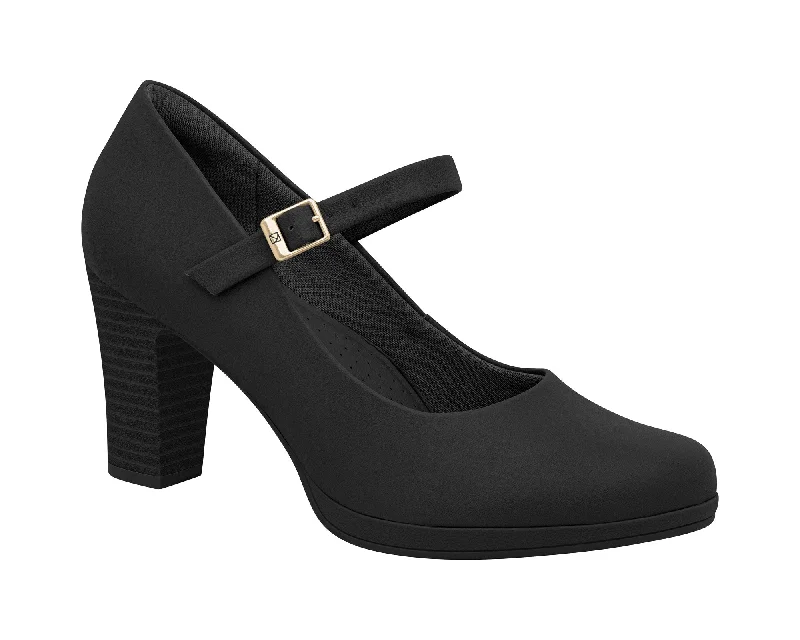 Mary Jane shoe with firm fitPiccadilly Ref: 130211 Women Business Court Mary Jane Shoe Medium Heel in Black