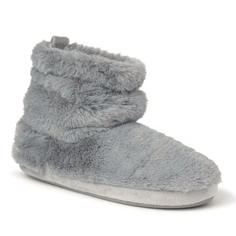 comfy men’s slippers-Dearfoams Women's Kimber Furry Bootie Slipper