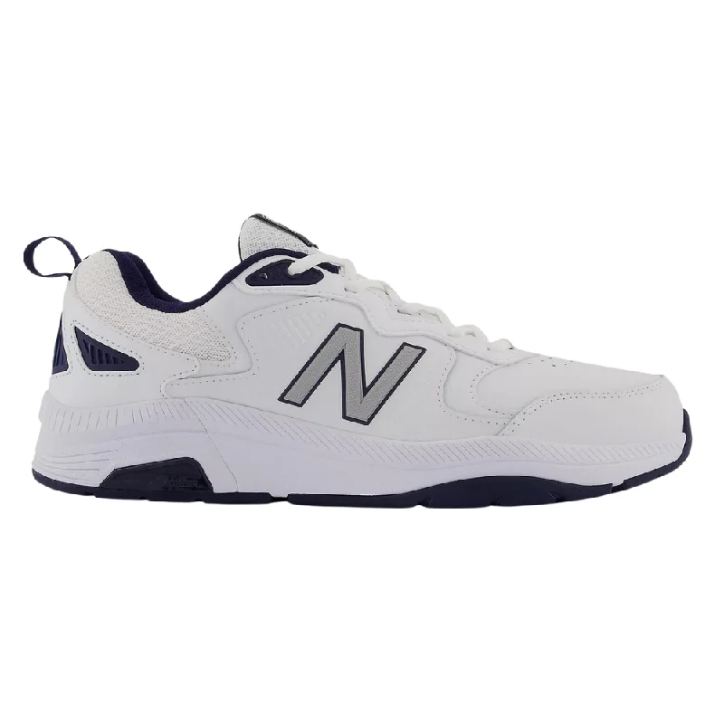 Athletic shoes with durable fit -New Balance MX857V3 White/Navy/Rain Cloud Athletic Shoe (Men's)